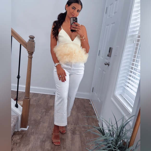 -NWT ZARA  Yellow Ruffled Tulle Top - Picture 7 of 12